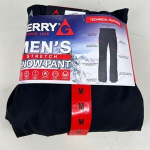 NEW Gerry Men's Black Stretch Snow Pant Waterproof Fleece Lined Size Medium